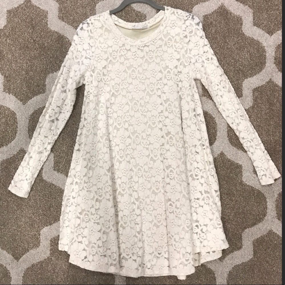 Lace Swing Dress Ruche